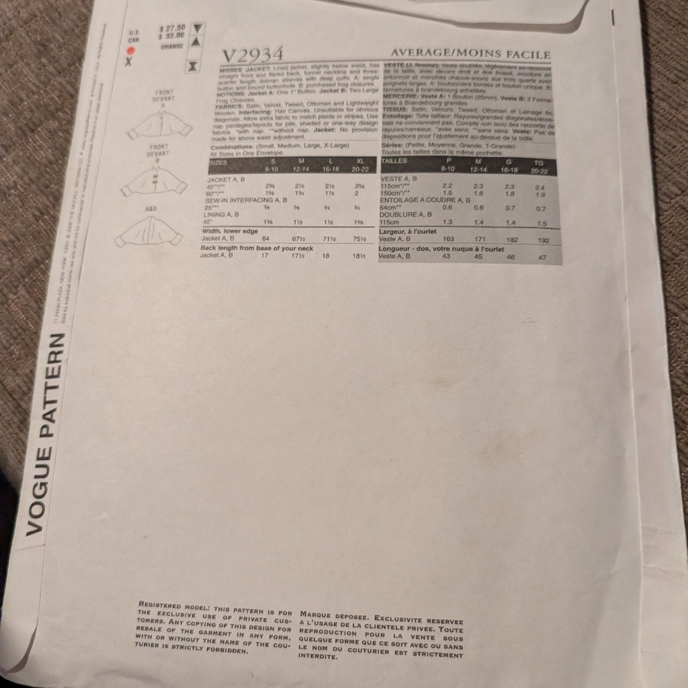 Coat pattern - Picture 2 of 3